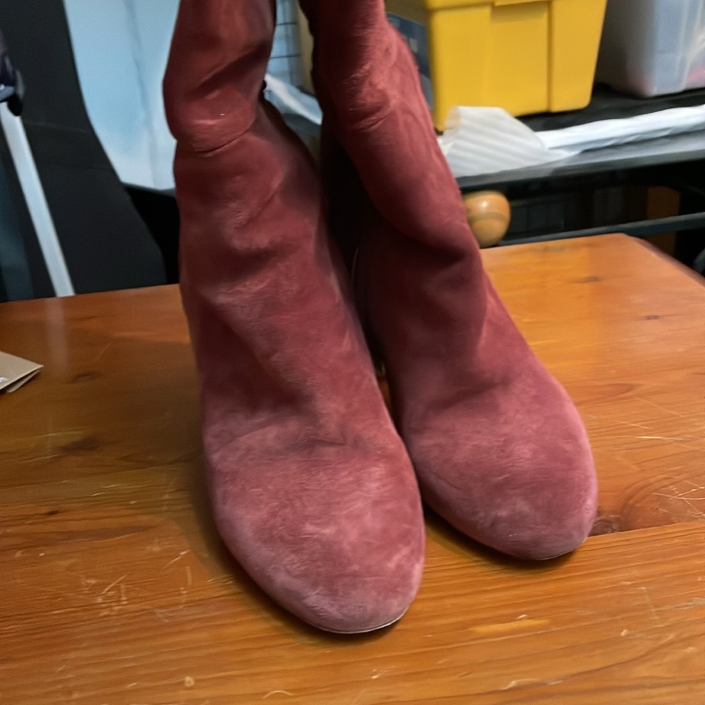 LES SOULIERS SEZANE Gabriella Rust Suede Tall Boot - Picture 4 of 10